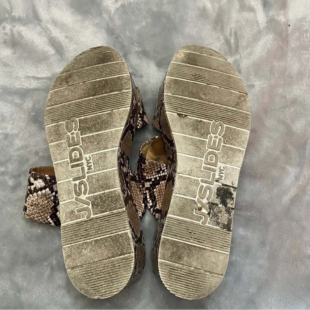 J/Slides Quincy Snake Print Python Platform Two S… - image 8